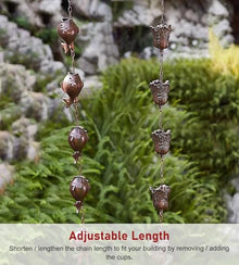 LZPHGB Spiral Rainwater Chimes Chain, Decorative and Functional Downspout Alternative for Front Door, Shed, Balcony,Style1-6.5m (21.3ft)