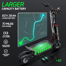 Tumotcy K8 Electric Scooter 6000W Dual Motor 70 Miles Range