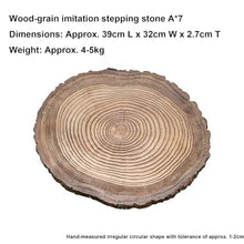 Wooden Garden Pathway, Round Garden Stepping Stones, Pack of 4, Outdoor Decorative Path Stones, Round Pavers for Landscaping and Path Creation