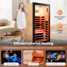 OUTEXER Sauna One Person Far Infrared Saunas Room Chilean Pine Wood 1050W
