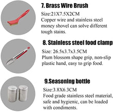 QIYUDS Heavy Duty BBQ Grilling Accessories, Grill Tools Set, Stainless Steel Grilling Kit with Barbecue Grill Fire Pit & Storage Case, for Camping, Tailgating