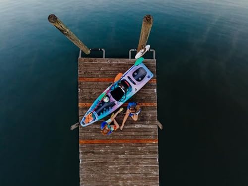 Perception Kayaks Hangtime 11 Recreational Kayak - Reclining Seat - Rear Lounging Seat - 11 ft - Funkadelic