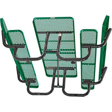 Global Industrial 6'L Rectangular Picnic Table with Backrests, Green