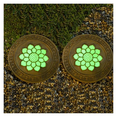 Garden Stepping Stone,Decorative Stone for Garden, Garden Landscaping Stone with Luminous, for Lawn Walkway Flowerbed