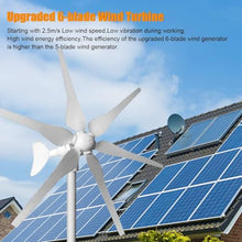 1000 Watts Solar Panel Wind Turbine Hybrid Kit: 600W(6 * 100W) Rigid Glass Solar Panel +400W Wind Turbine Generator+Solar Charge Controller Hybrid System Off Grid for Farm Home Cabine RV Off Grid