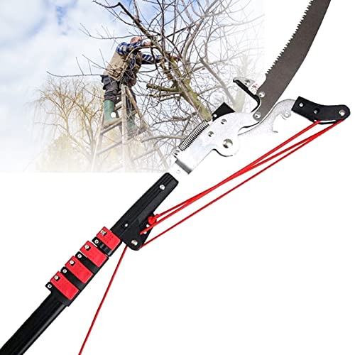 Tree Pruner Extendable 4 Sections,7.2M/24FT Profession Telescopic Tree Pruner, with SK5 Cutting Blade Pole Saw Lopper Long Reach Pole Pruning Saw