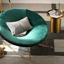 IIPOSAQQ Single Rocking Chair Smooth Rocking Motion Metal Round Cushion Hollow Leisure Lounge Chair Suitable for Terrace Living Room