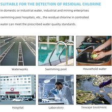 Residual Chlorine Detector, 0-5.00mg/L Water Quality Tester, PH and Cl2 Content Measurement, with Suitcase, 10 Data Storage, for Swimming Pool, Spa Center