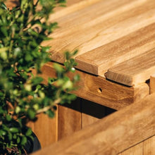 Ash & Ember Grade A Teak Planter Bench Set, 20" Seating Height, 2 Planter Boxes, 1 Bench Seat, L-Shaped Planter Bench, Weather-Resistant Premium Teak Wood Furniture, Outdoor Patio Bench