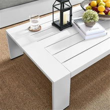 Modway Tahoe Patio Aluminum Coffee Table with White Finish EEI-5677-WHI