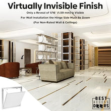 Best 24" x 24" Drywall Inlay Access Panel - Invisa Hatch™ Wall and Ceiling Access Door, 5/8" Drywall Insert, Fully Detachable Hatch, Touch Latches, Open Pin Hinge, Aluminum Mill Finish, BA-IVH