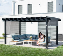 Sojag 10' x 16.5' Yamba Backyard Pergola Outdoor Aluminum Frame Gazebo Dark Grey