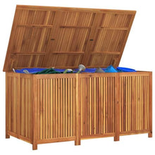 UUGRANDTO Garden Storage Box Brown Solid Acacia Wood Large Outdoor Furniture Storage Boxes