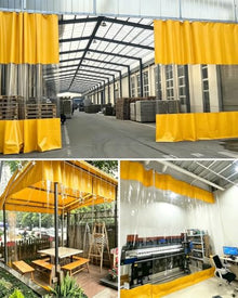 Heavy Duty Garage Divider, Smooth-Gliding Rollers, Car Wash Stations Awning