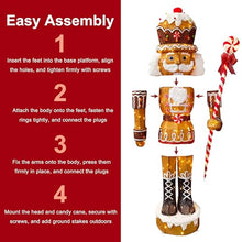 Puleo International 6' Gingerbread Outdoor Christmas Soldier with 216 Warm White LED Lights