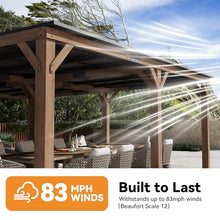 Modern Shade Wood Grill Gazebo 20' x 20' with Sloped Galvanized Steel Roof