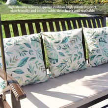 3-Seat Patio Swing Chair with Solar LED Light,Patio Porch Swing Chair with Canopy, UV-Proof,Waterproof, Fireproof,PE Thatch,Aluminum Alloy Frame for Garden Poolside