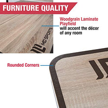 MD Sports Quick Fold Table Tennis Table Brown Wood Grain & White