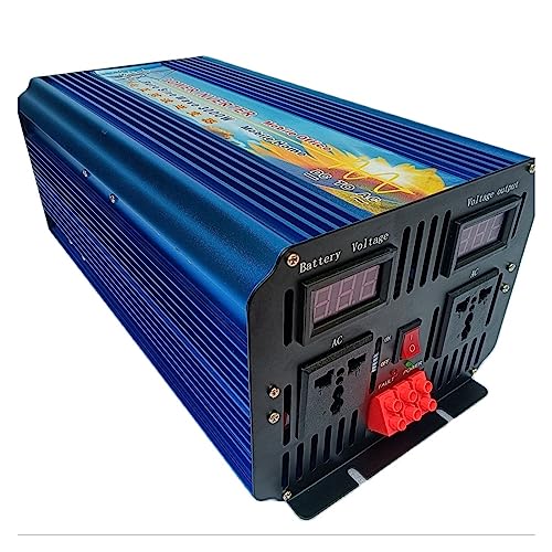 HTZALCUO Inversor 3000W 24V to 110V 120V 60HZ DC to AC Pure Sine Wave Inverter Power 6000W(50HZ,12V-110-120V)