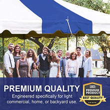 Party Tents Direct 20' x 30' Weekender Pole Canopy, Blue Top with Sidewalls