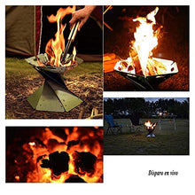 Outdoor Fire Pits,Portable Firepit with Foldable,and Carrying Bag, Fireplace for Garden Backyard Camping or Beach,27.5 * 33 * 33cm