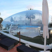 Xscxliny Inflatable Pool Dome Cover Tent House Portable Outdoor Ceiling Swimming PVC Park, Transparent PVC Hot Water Bathtub Inflatable Swimming Pool Cover Tent,6 * 3 * 3m