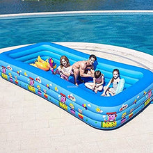 Paddling Pool 3 Layers Thickened Inflatable Pool, Easy to Fold and Store Blow Up Pool, Backyard Pool for Summer Water Fun Kids Family Activity Inflatable Swimming Pool