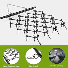 AUTOSAVER88 4'x 4' Heavy Duty Drag Harrow,1/2in Tines,Chain Drag Harrow Compatible with Tractors ATV UTV Lawn Tractor, Black