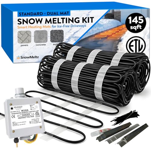 SNOWMELTZ 145 Sqft Embedded Heated Driveway System