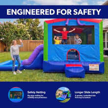 JumpOrange Commercial Grade Bounce House Water Slide with Splash Pool for Kids and Adults (with Blower), Wet Dry Use, Basketball Hoop, Outdoor Indoor, Birthday Party Rental (2 Lane Octopus)