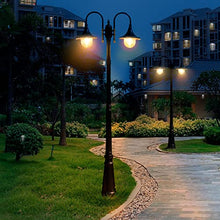 PAOOPA Garden Lamp Post Light Outdoor Street Light Black 3.2m