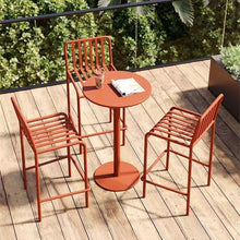 TBJEN Wrought Iron Tables and Chairs, Outdoor Tables and Chairs Creative high-Legged bar Open-air Villa Courtyard Cafe Milk Tea Shop Balcony(14)