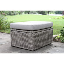 Wicker Storage Ottoman Grey Nautical Coastal Resin Handmade