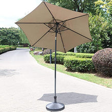 EUQKKWLOY Round Patio Umbrella, Adjustable Outdoor Sunshade with Crank Mechanism, Perfect for Balconies, Beaches, and Pools - White Garden Parasol