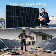 JJN 1100W Bifacial Solar Panel, 2 Pack 550W Module, 23% High-Efficiency