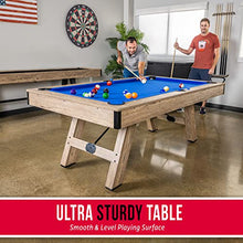 GoSports 7 ft Pool Table with Wood Finish Blue