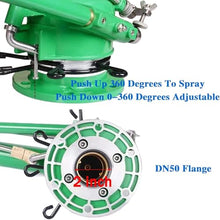Lawn Sprinkler Spray with Bracket, Farm Irrigation Sprinkler On Tripod Base, 360 Adjustable Heavy-Duty Metal Impulse Large Area Sprinkler, 2" Lawn Sprinkler, for Farmland, Farm, Industrial Dust Remov