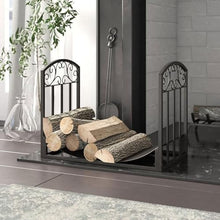 EliteBloom Arc Firewood Rack Metal Log Holder, Outdoor Indoor Wood Storage Stand for Firewood, Logs, Lumber, Kindling