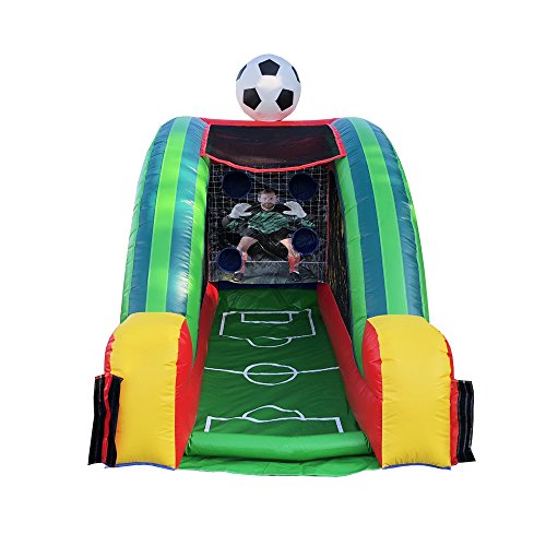 JumpOrange Inflatable Soccer Game with Blower and Foam Ball Soccer