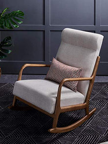 KLNBV Rocking Chair,Comfortable Nordic Balcony Rocking Chair Balcony Solid Wood Lounge Chair Bedroom Living Room Lazy Lounge Chair Office Armchair Bearing Weight 200Kg - Rocking Chair + Pedal