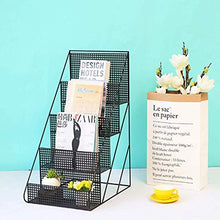 Rack Creative Wrought Iron Mobile Office Flower Stand Simple Living Room Floor Newspaper Rack (Color : Black Size : 35.5 47.5 72CM)