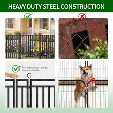 Decorative Garden Fence Metal Dog Fence Outdoor, 40in (H) x 108ft (L), 42 Panels + 6 Gates, Heavy Duty Garden Fencing Animal Barrier for Patio & Flower Bed, Black-Silver