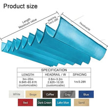 FENGZEQUAN Sun Shade Sail Retractable Wave Waterproof Pergola Shade Cloth Outdoor Garden Patio Sunscreen Awning Canopy 95% UV Block for Outdoors Garden Patio(W3*L20m/W9.84*L65.62ft)