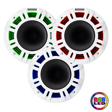 KICKER 48KMXL65 6.5" 4-Ohm RGB-LED Marine Coaxial Speakers Pair