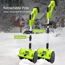 Electric Snow Shovel, Foldable Snow Blower, Easy on Your Back, Snow Thrower with Double Safety Switch, for Driveway Winter Snow Removal(One Batteries)