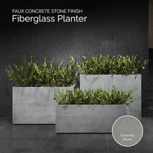COSAPOTS Semplito Large Fiberglass Planter, Long Rectangular Indoor/Outdoor