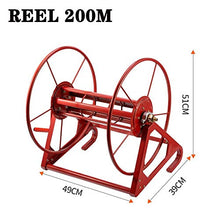 Hose Reels Decorative Garden Hose Storage Large Swimming Pool Injection Pipe Storage Rack, Outdoor Garden Wheel Decoration Statue Large 300M Hose Reel (Color : Hose Reel+200M Pipe)