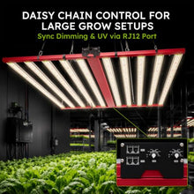 1000W LED Grow Light for Indoor Plants, Full Spectrum Foldable Bar Fixture with UV & IR, Dimmable Daisy Chain Plant Lamp for Hydroponics, Greenhouse, Commercial Use, 4x6 ft Core Coverage