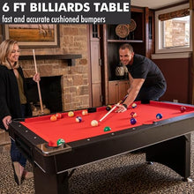 Freetime Fun Portable Pool Table Set Red, Black