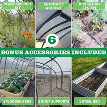 YourGreenHouses Polycarbonate Greenhouse Tunnel Clear 10x26 FT